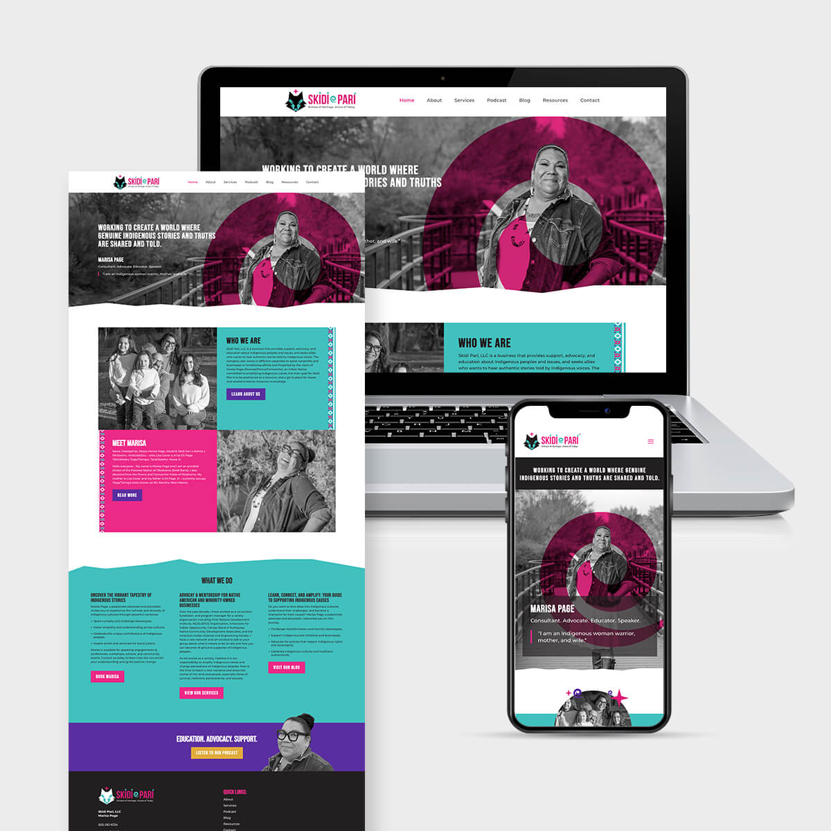 new brand identity for a website mockup